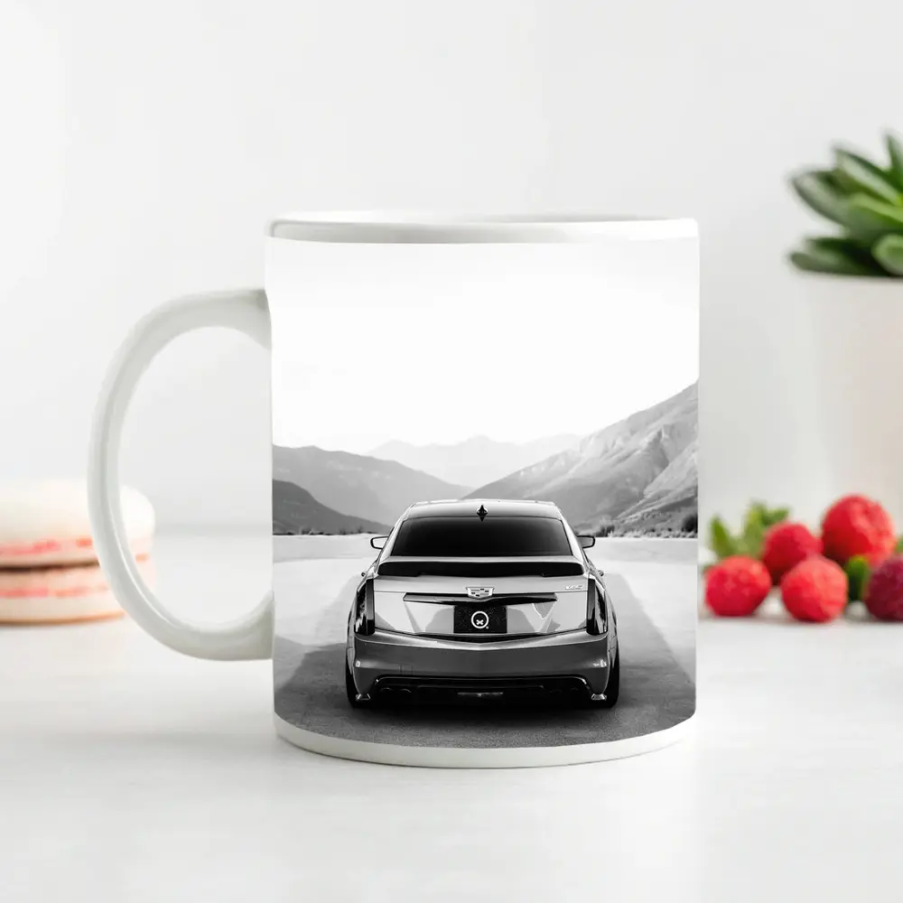 Cadillac CT5 Rear View Mountain Backdrop – Mugs