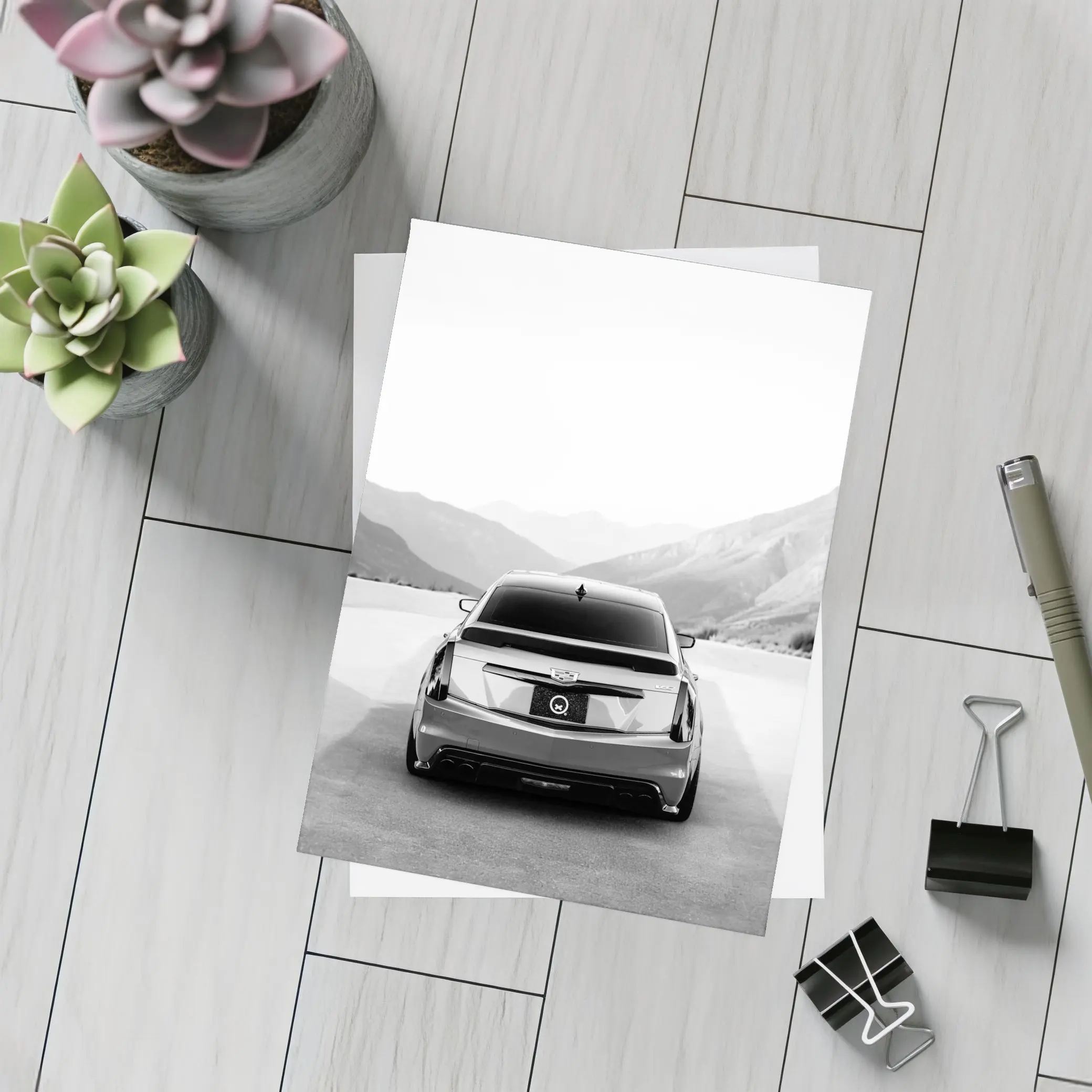Cadillac CT5 Rear View Mountain Backdrop – Postcards