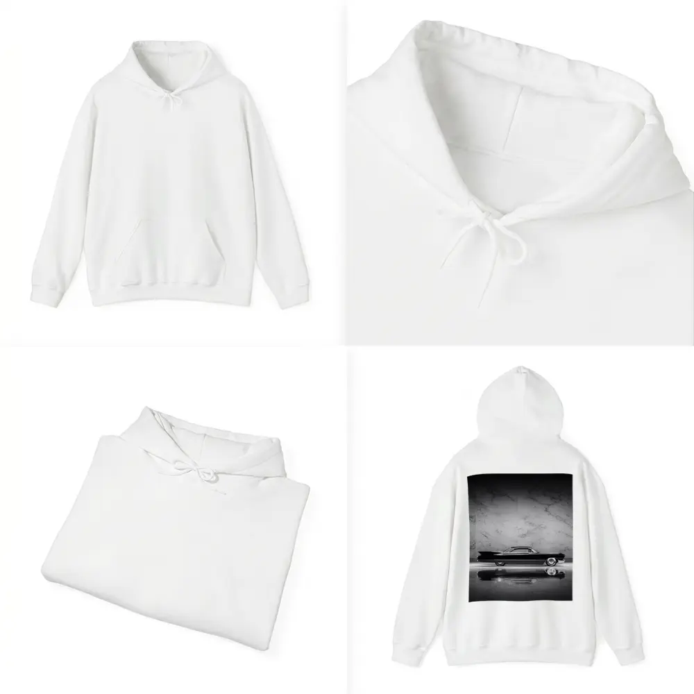 Classic Black Cadillac Marble Studio Side Profile – Hoodies