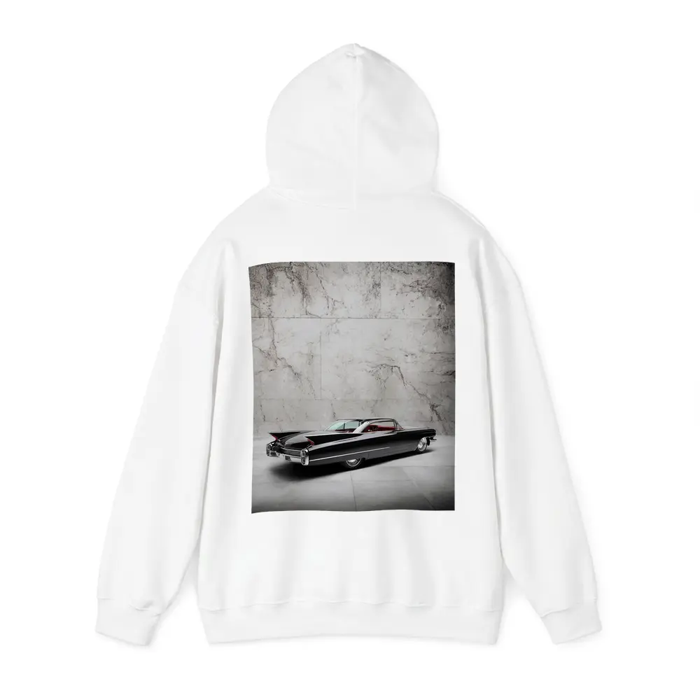 Black Cadillac Classic Car Marble Wall Background – Hoodies