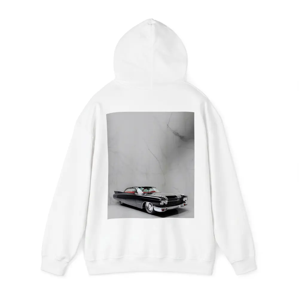 Black Cadillac Classic Car Marble Background – Hoodies