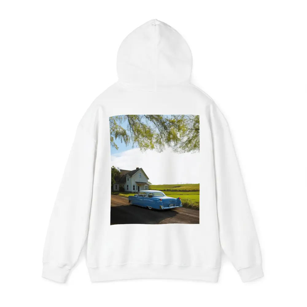 Classic Blue Cadillac Country Farmhouse Road – Hoodies