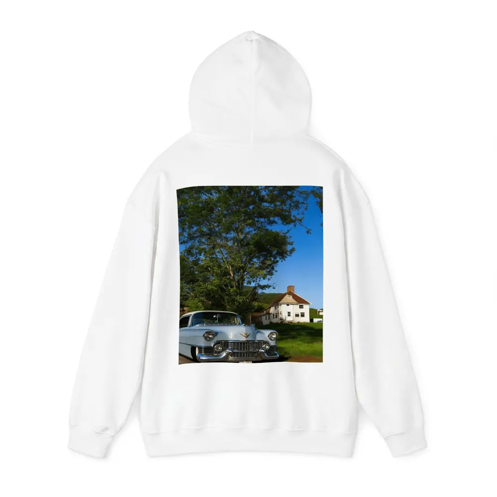Classic Cadillac DeVille White Rural American Village – Hoodies