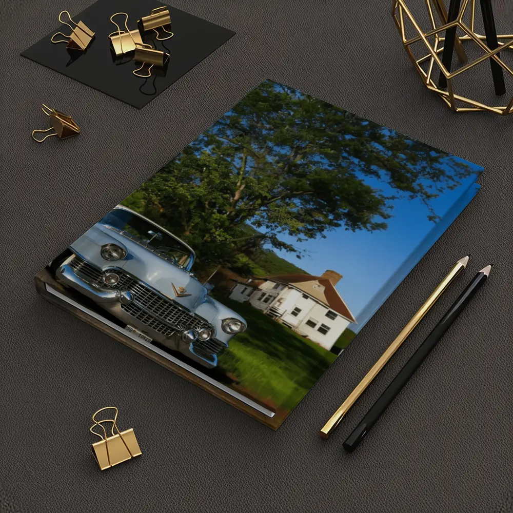 Classic Cadillac DeVille White Rural American Village – Notebooks