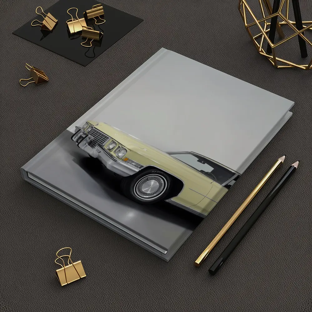 Cadillac DeVille Classic Yellow Studio Shot – Notebooks