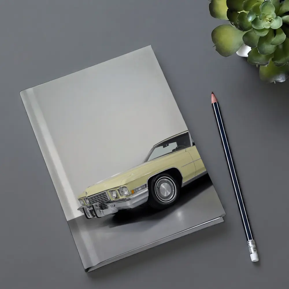 Cadillac DeVille Classic Yellow Studio Shot – Notebooks