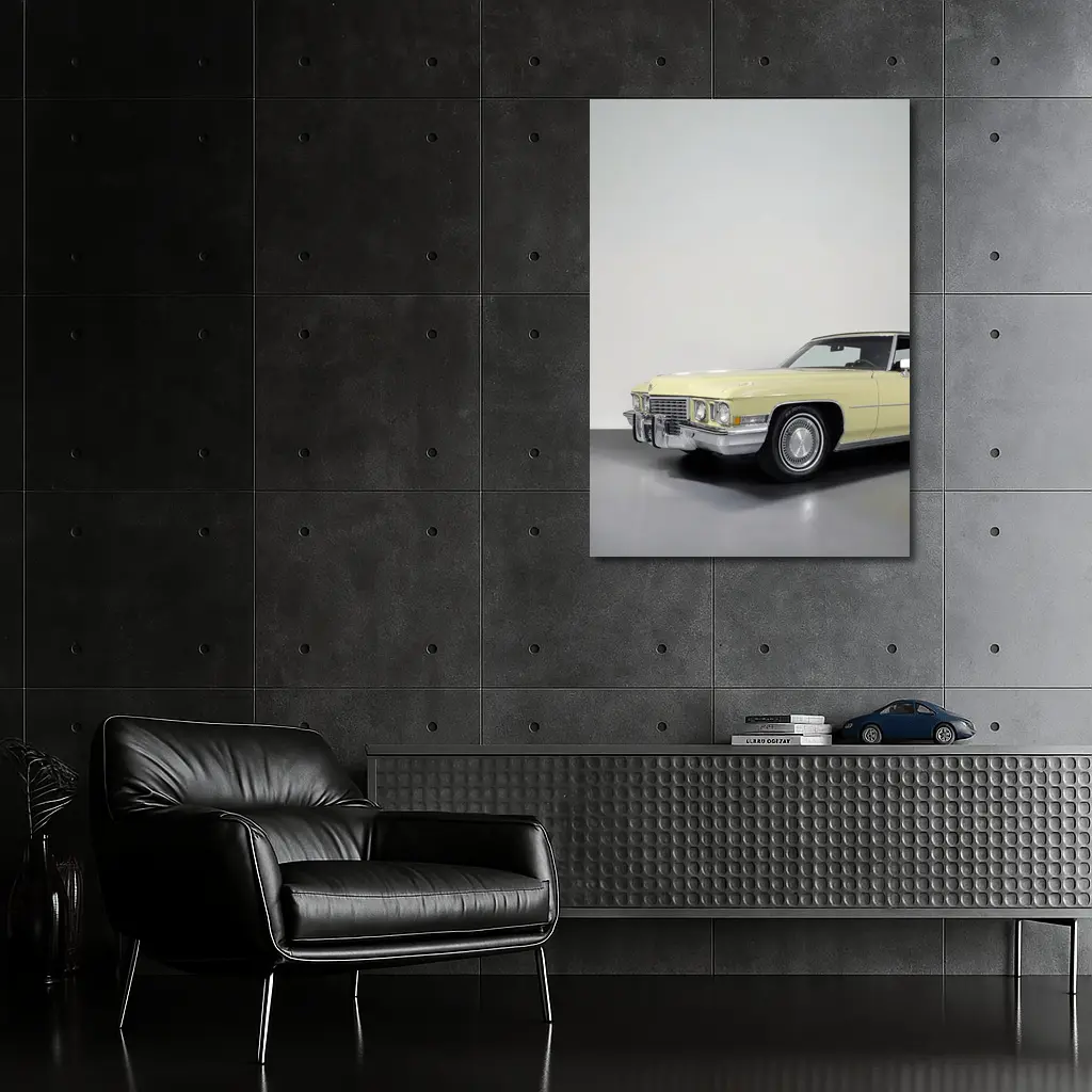 Cadillac DeVille Classic Yellow Studio Shot – Wall Art