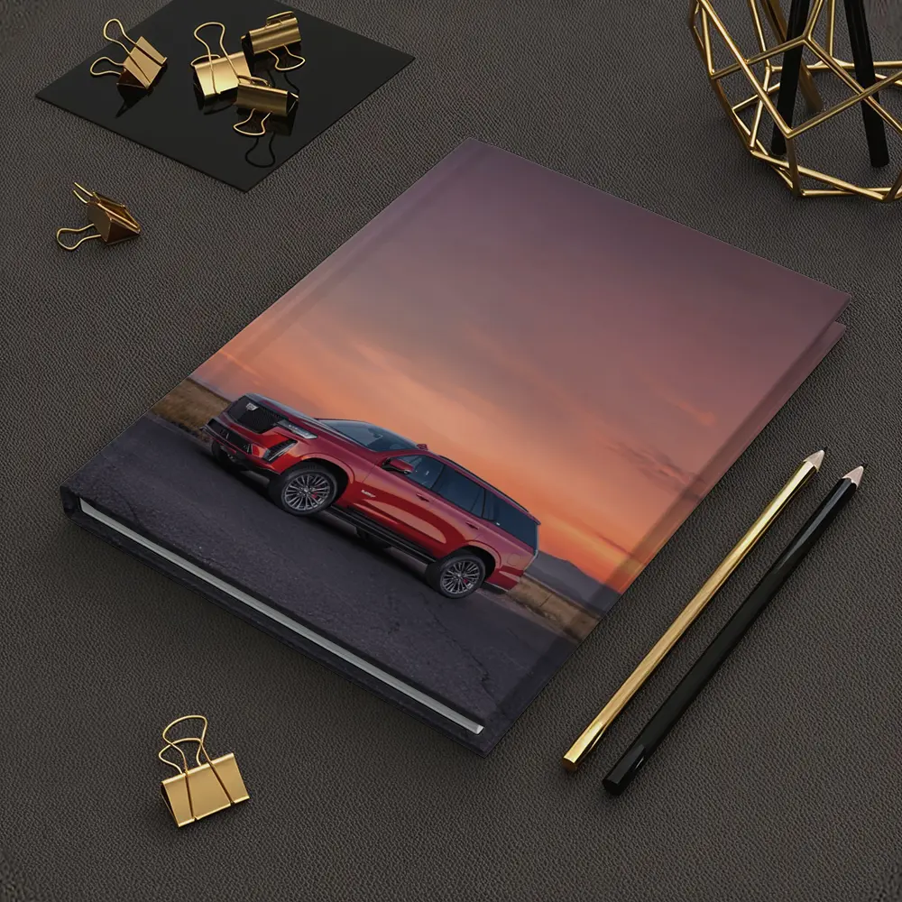 Cadillac Escalade Red SUV Sunset Sky – Notebooks