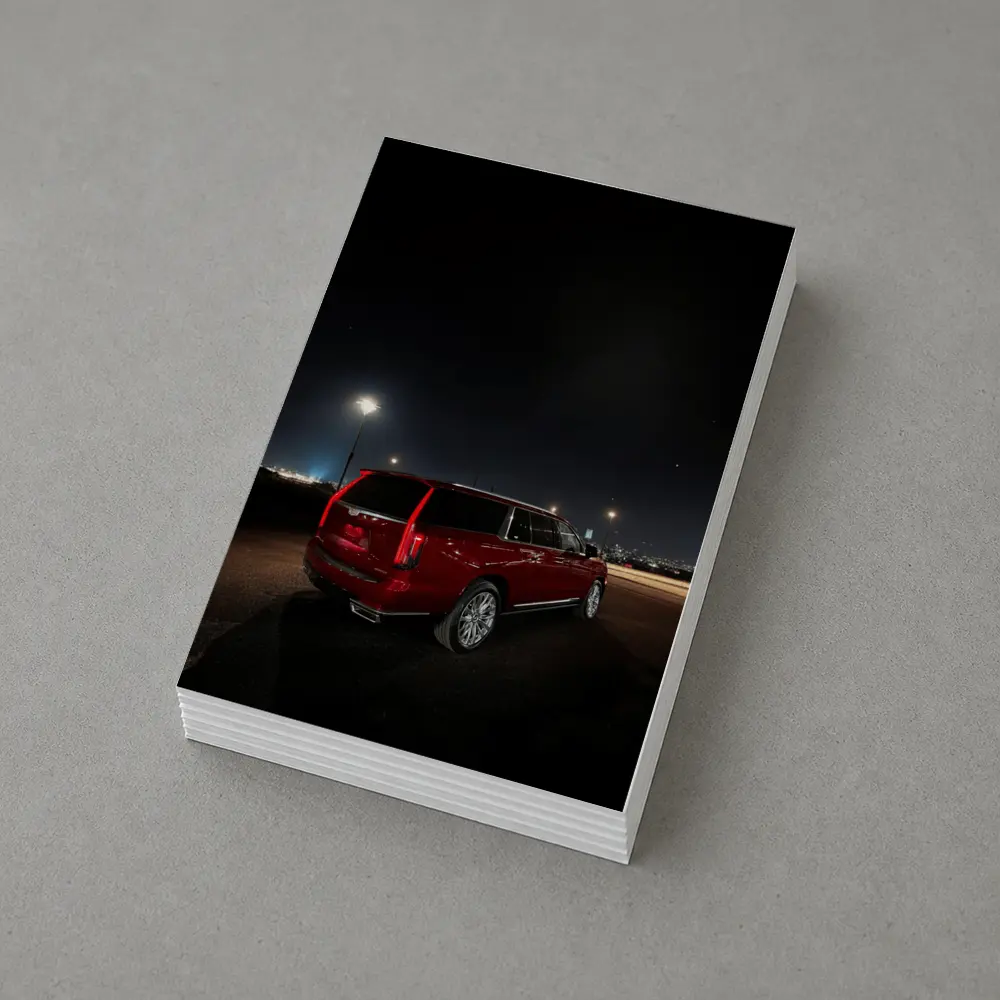 Cadillac Escalade Red Night City Lights – Postcards