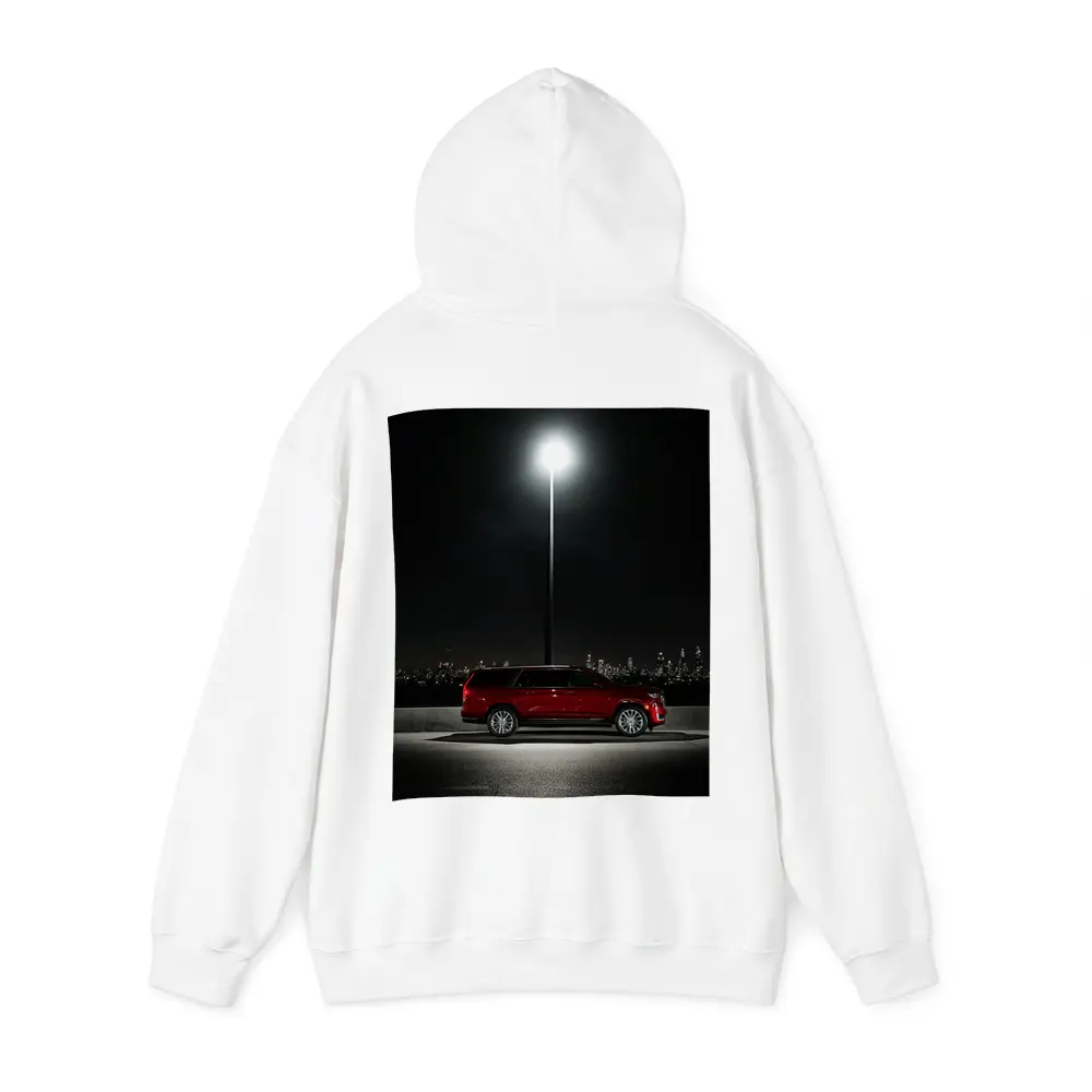 Cadillac Escalade Red Night City Skyline – Hoodies