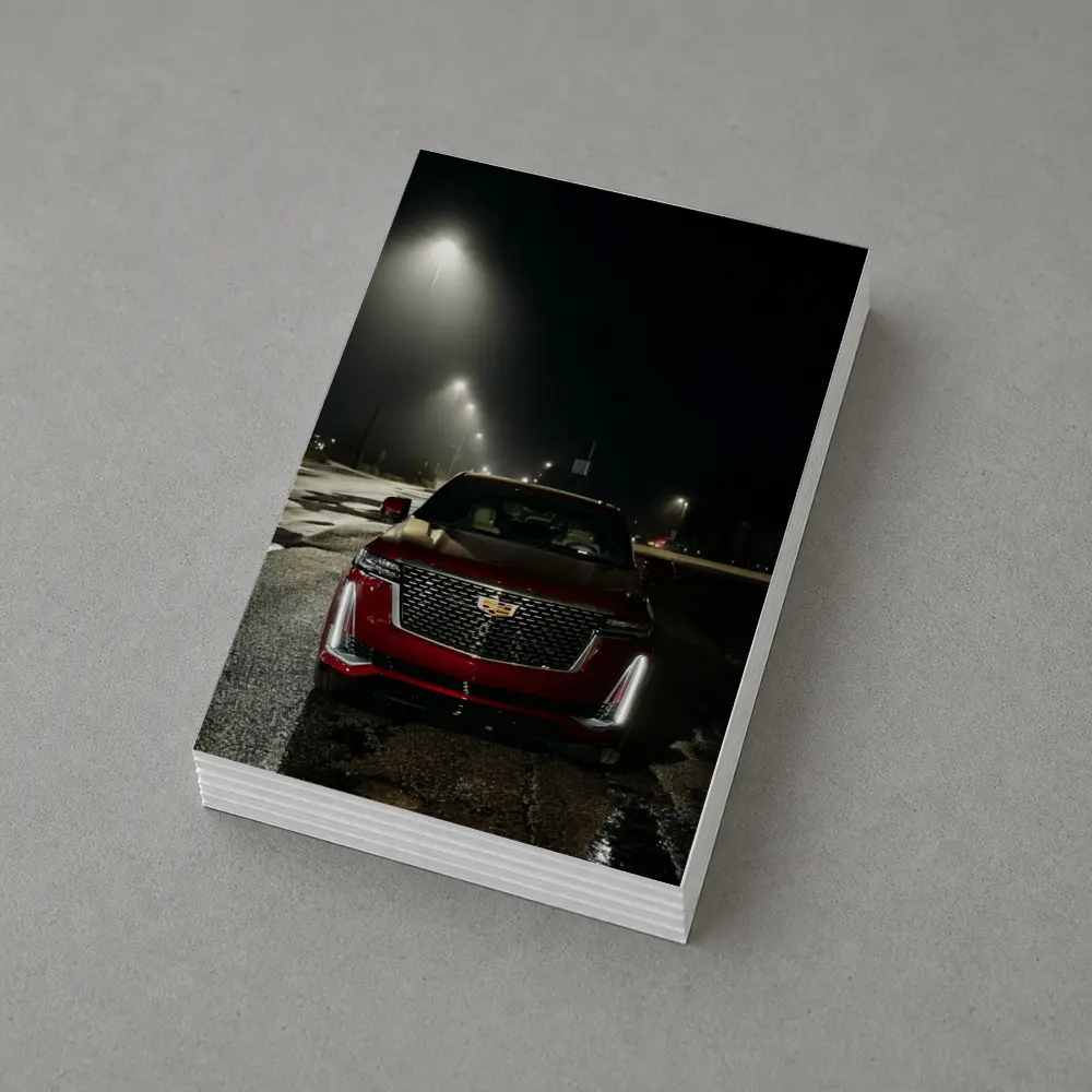 Cadillac Escalade Red Front Night Street – Postcards