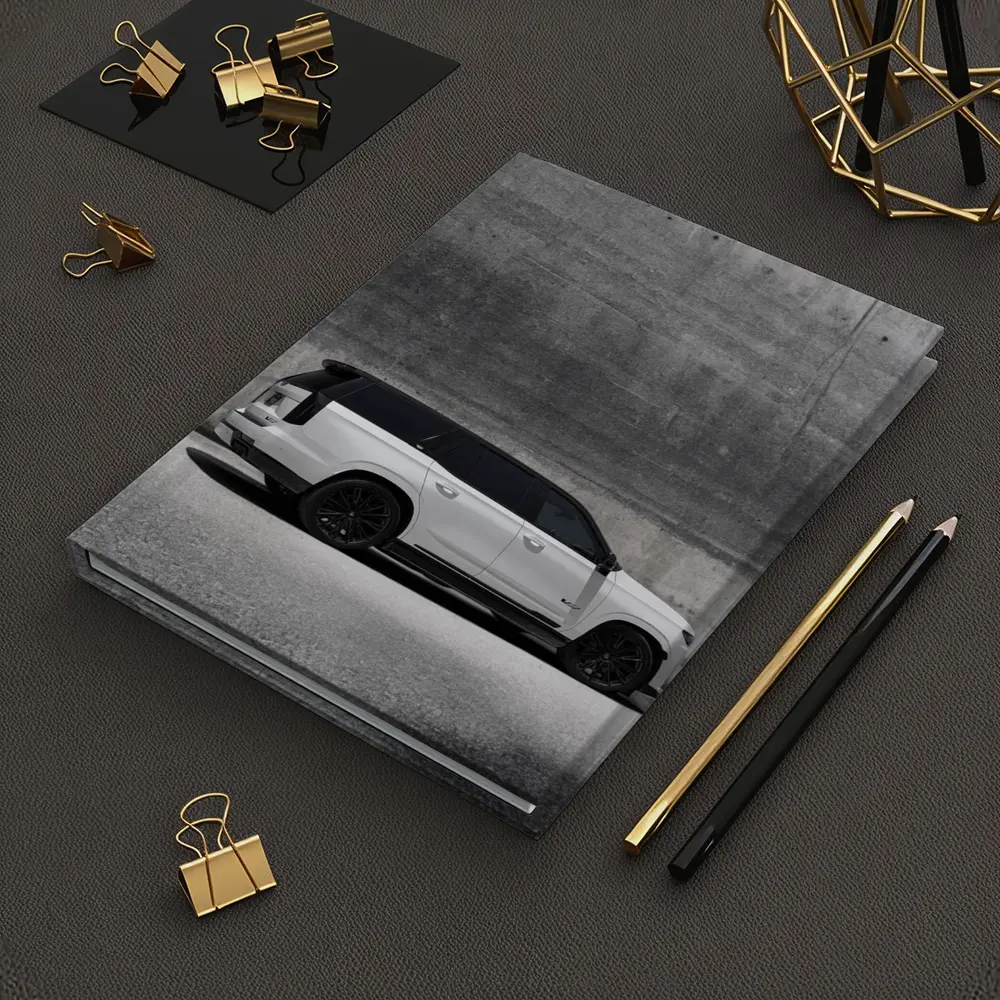 Cadillac Escalade White SUV Concrete Wall – Notebooks