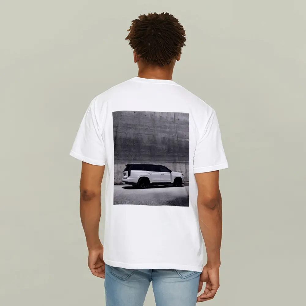 Cadillac Escalade White SUV Concrete Wall – T-Shirts