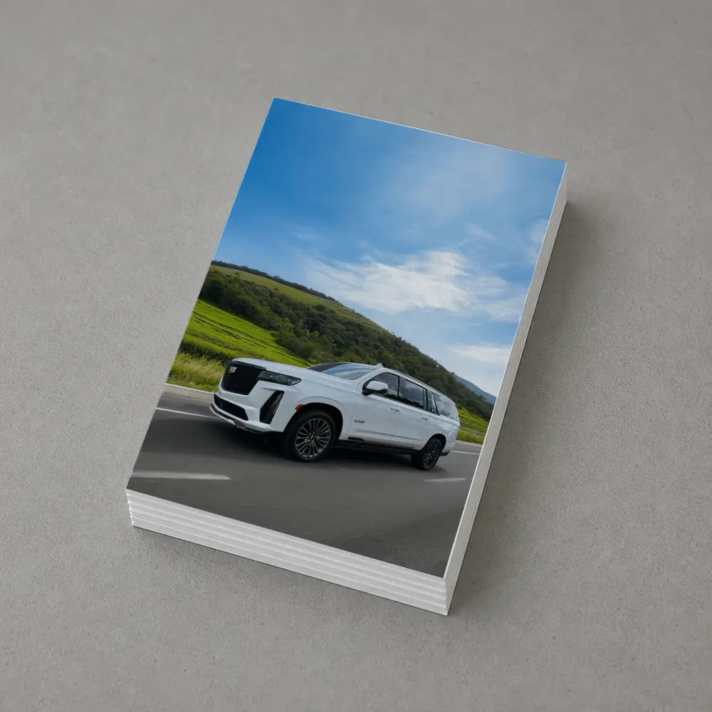 Cadillac Escalade White SUV Green Hills – Postcards