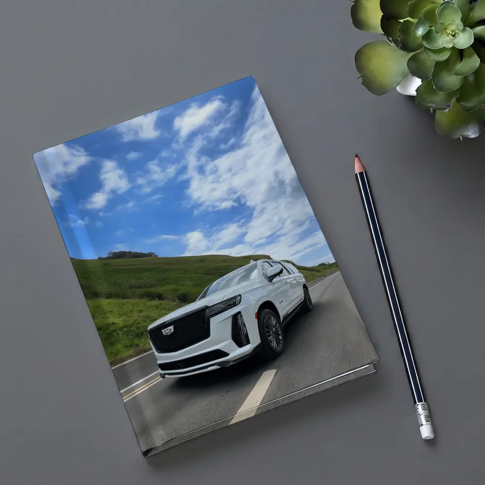 Cadillac Escalade White SUV Open Road – Notebooks
