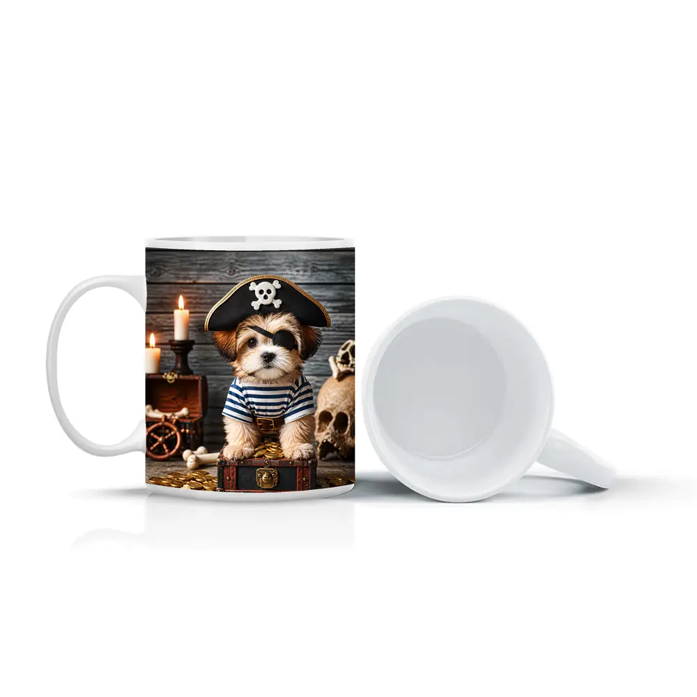 Shih Tzu Puppy Pirate Treasure Chest Adventure – Mugs