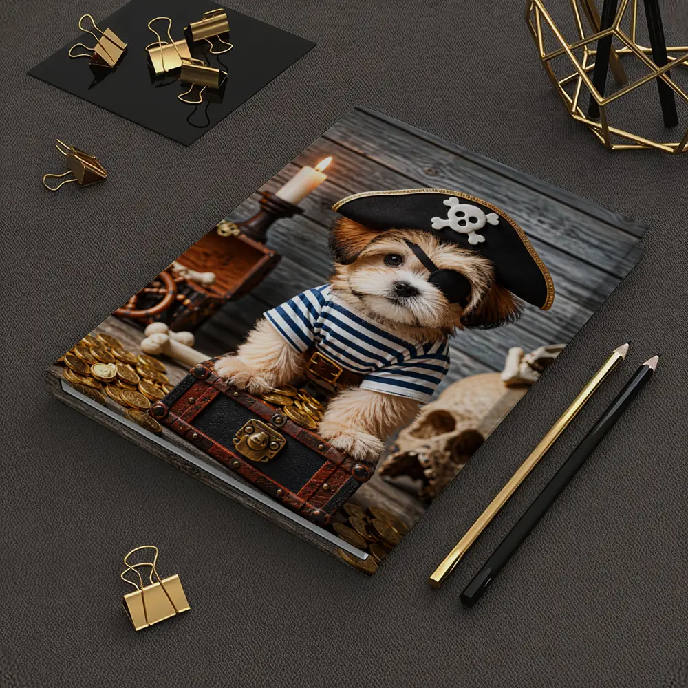Shih Tzu Puppy Pirate Treasure Chest Adventure – Notebooks