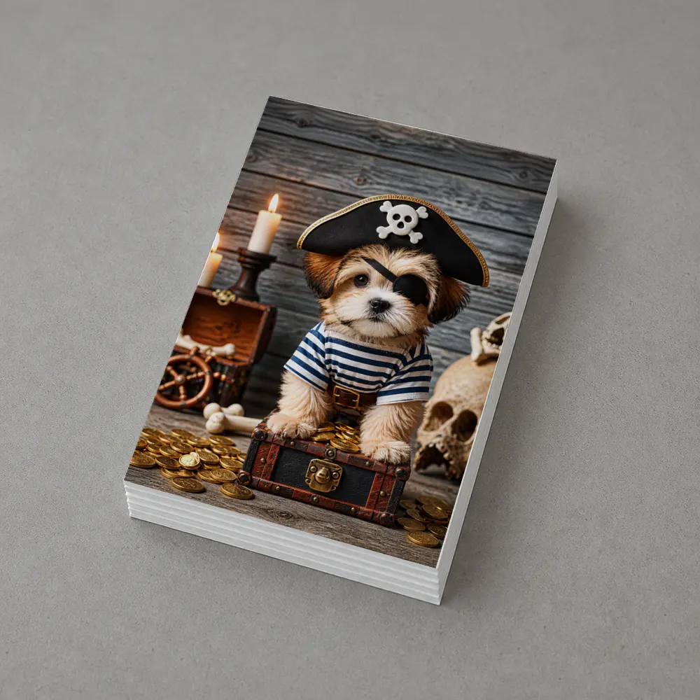 Shih Tzu Puppy Pirate Treasure Chest Adventure – Postcards