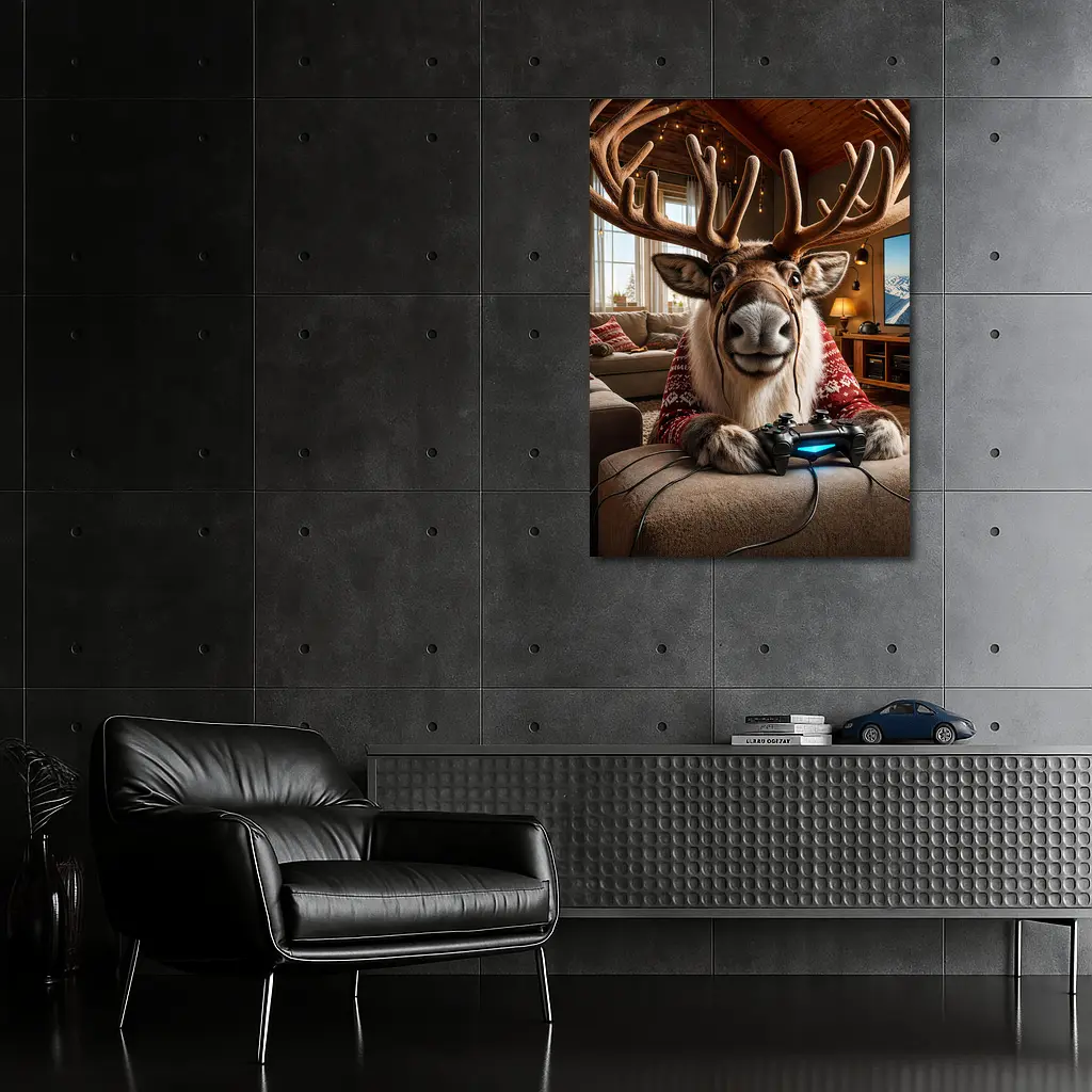 Caribou Gaming Controller Cozy Living Room – Wall Art