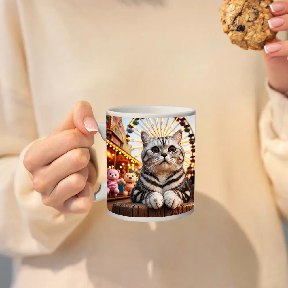 American Shorthair Cat Carnival Ferris Wheel – Mugs