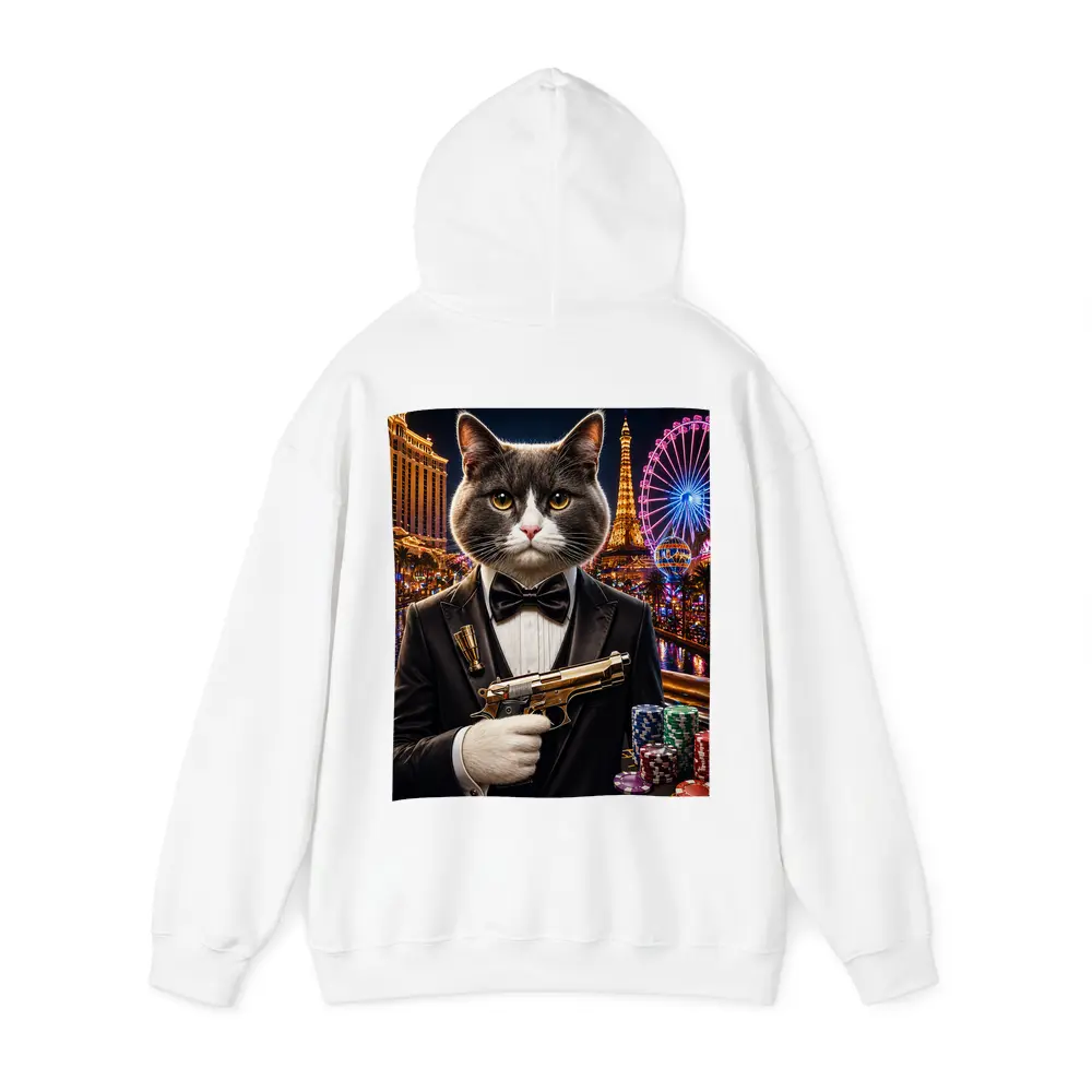 Gray Cat Spy Tuxedo Las Vegas Casino – Hoodies