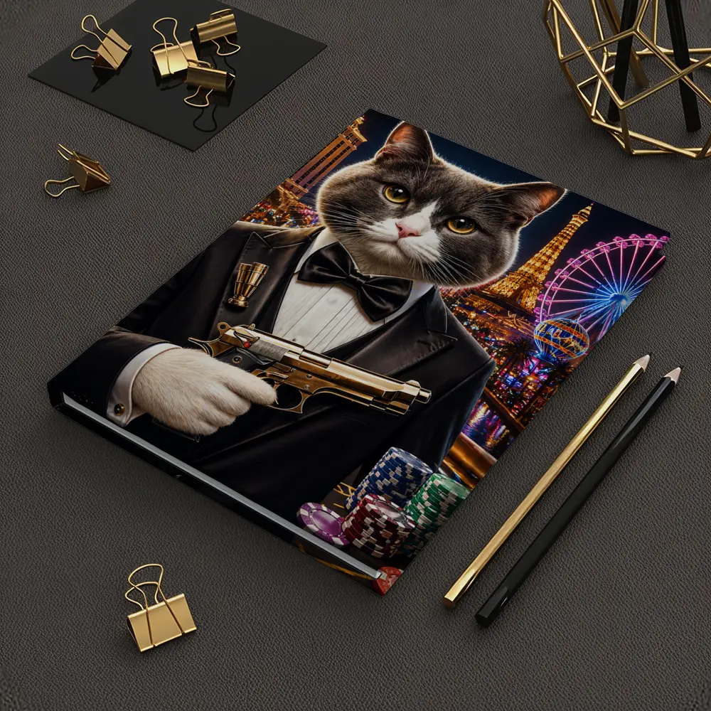 Gray Cat Spy Tuxedo Las Vegas Casino – Notebooks