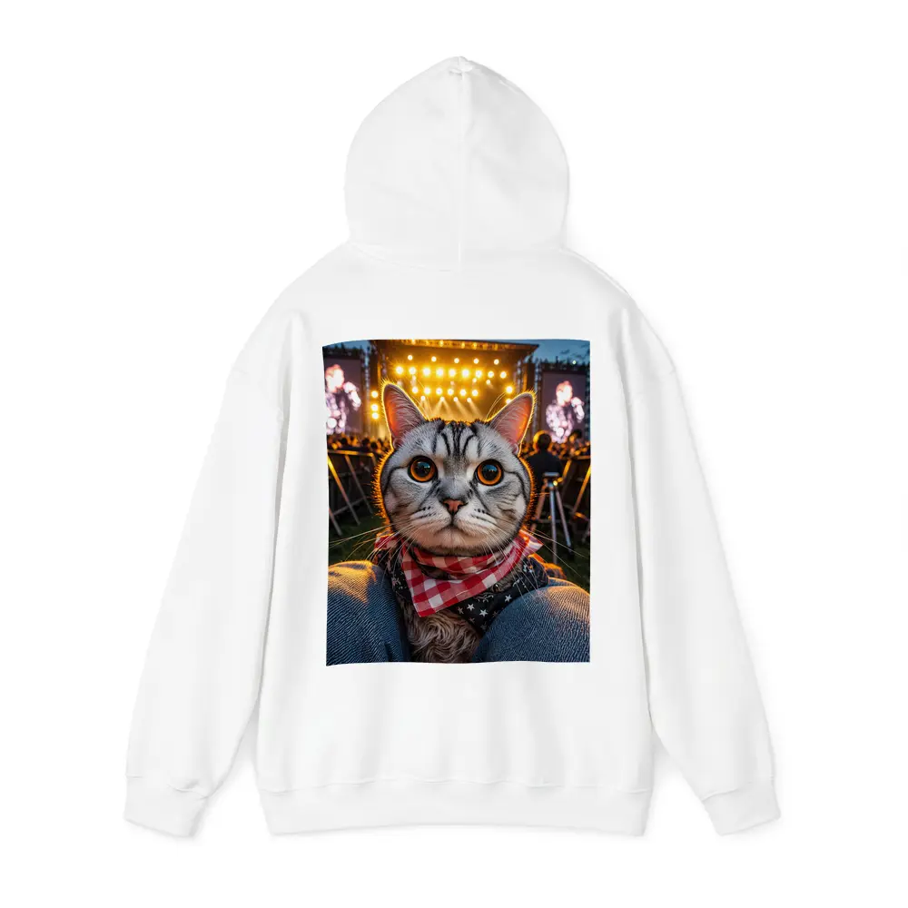 American Shorthair Cat At Concert Stage – Hoodies