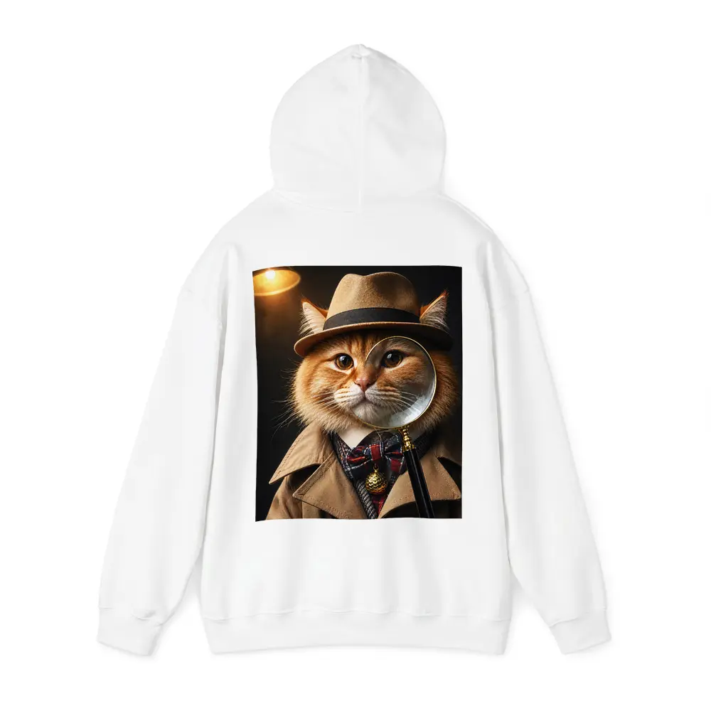 Orange Cat Detective Hat Magnifying Glass – Hoodies