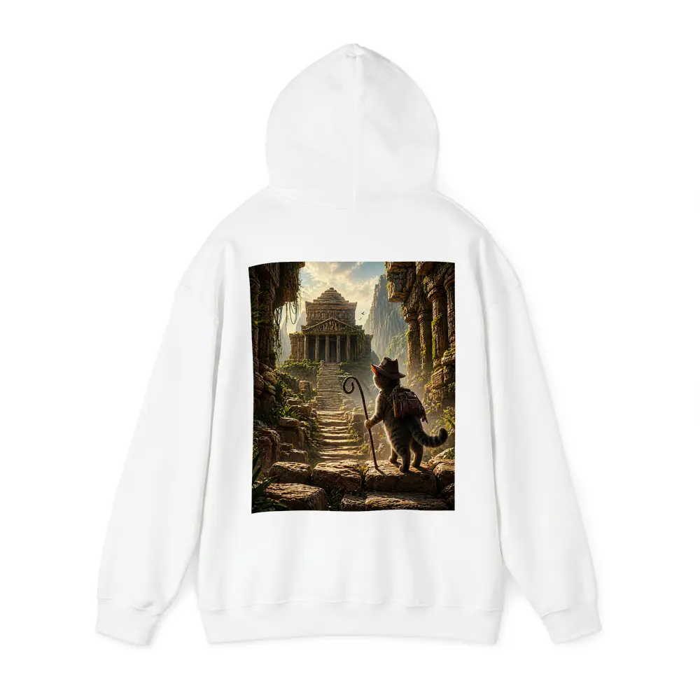 Adventure Cat Explorer Ancient Temple Ruins – Hoodies