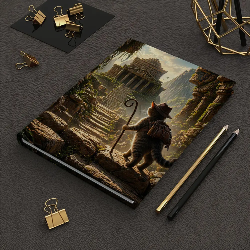 Adventure Cat Explorer Ancient Temple Ruins – Notebooks