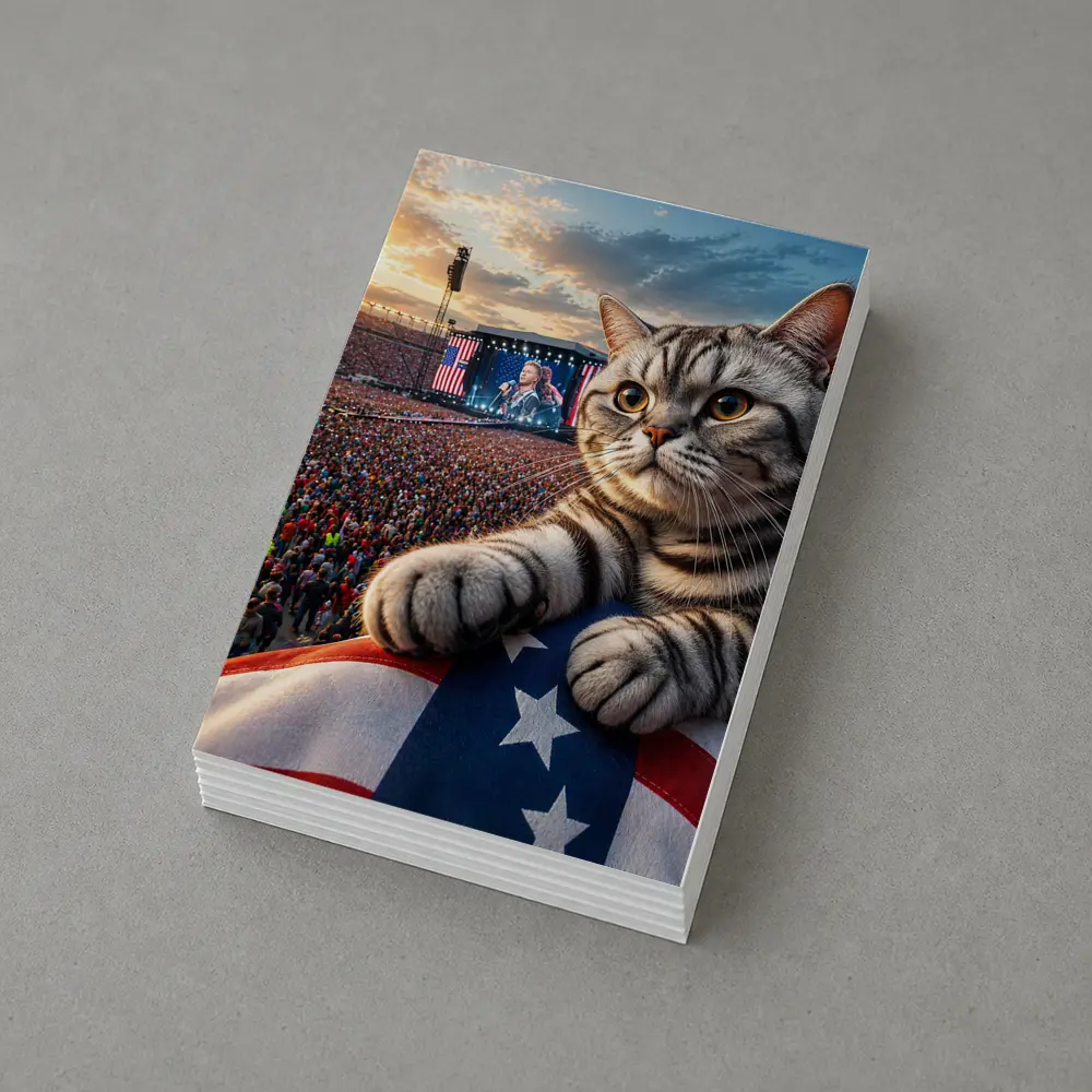 American Shorthair Cat At Patriotic Concert – Postcards