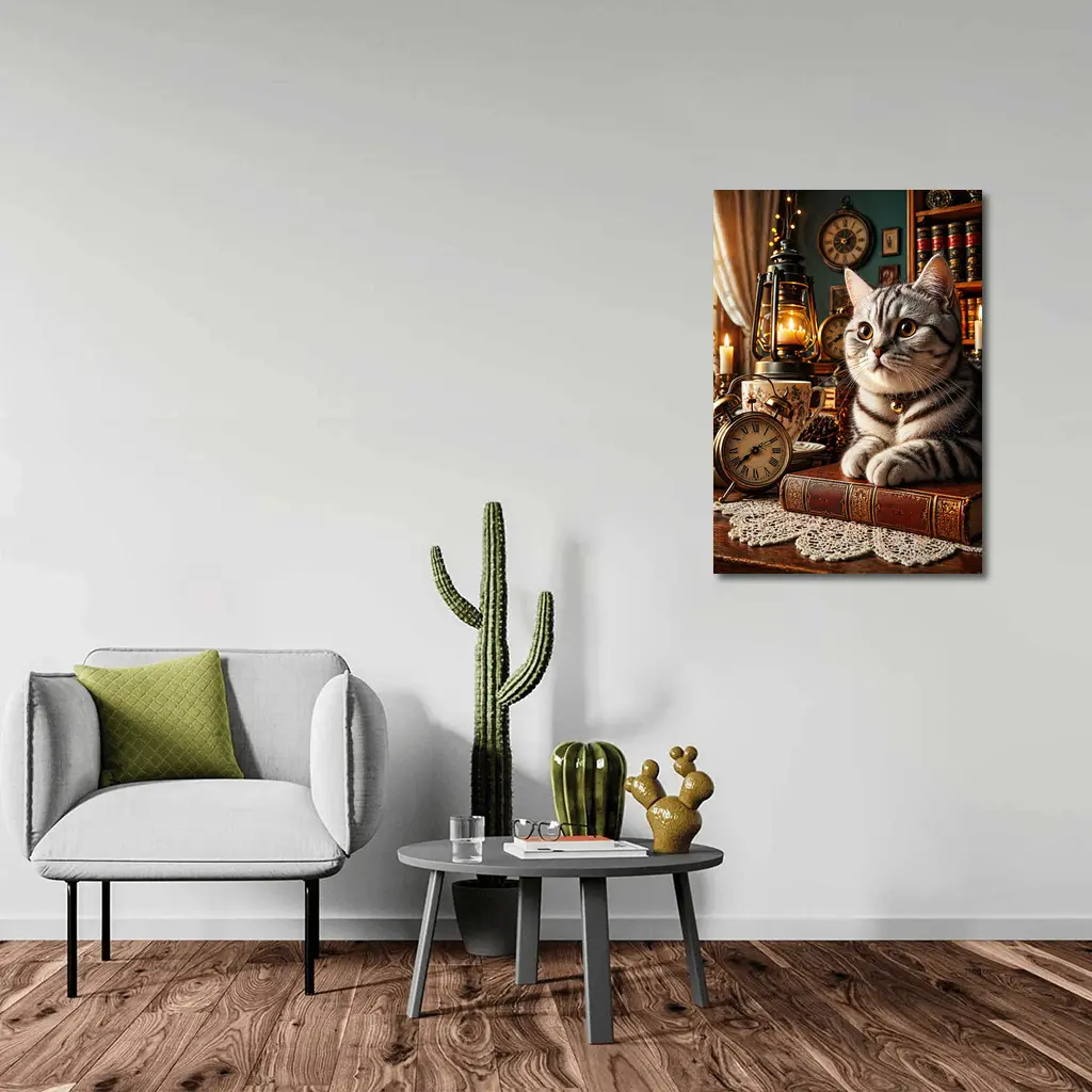 American Shorthair Cat Vintage Library Candles – Wall Art