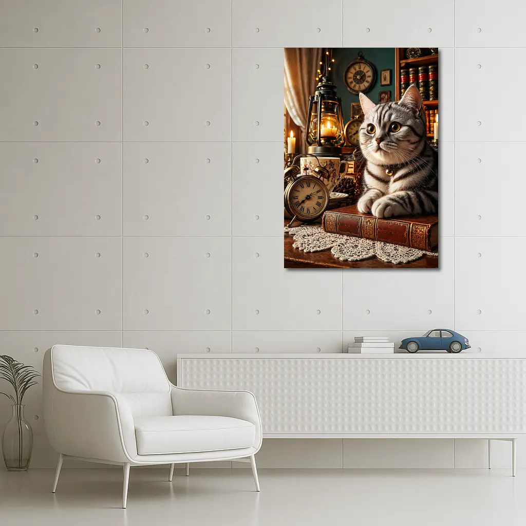 American Shorthair Cat Vintage Library Candles – Wall Art