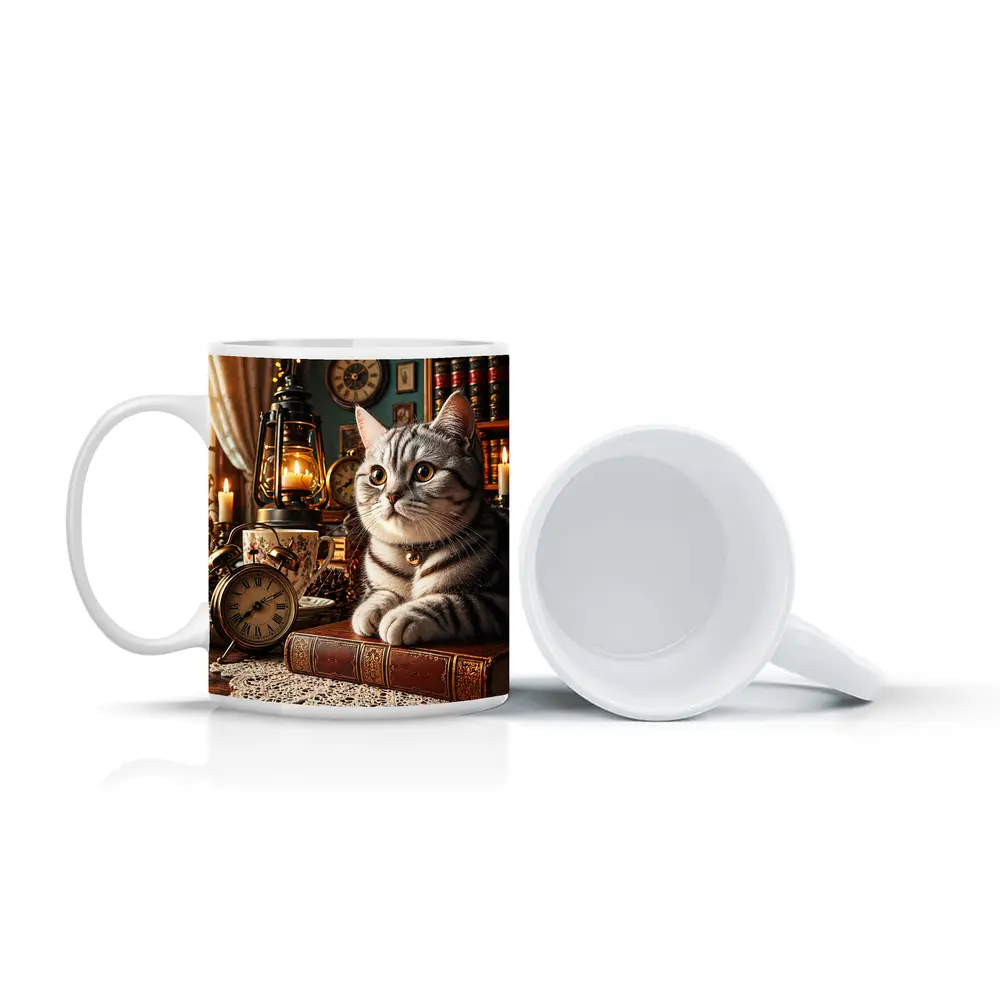 American Shorthair Cat Vintage Library Candles – Mugs