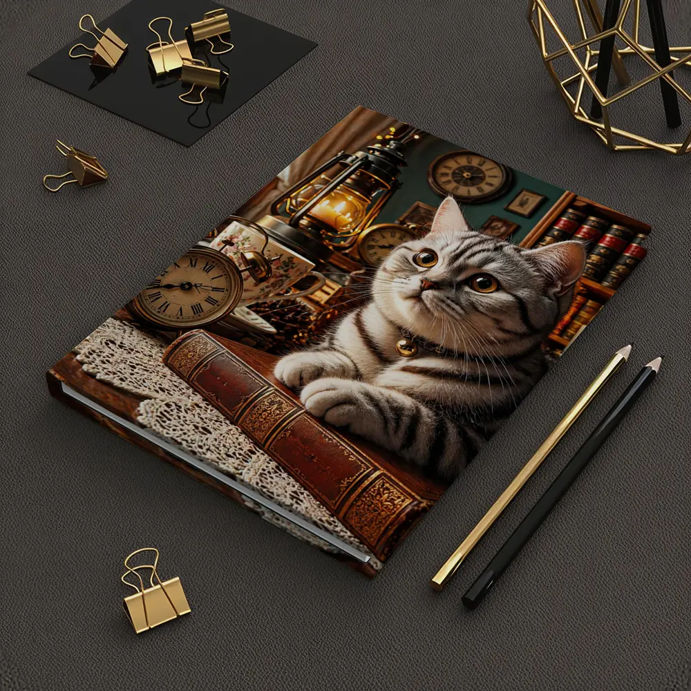 American Shorthair Cat Vintage Library Candles – Notebooks