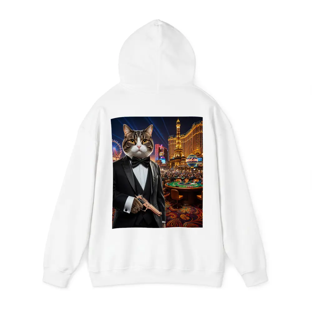 Tuxedo Cat Secret Agent Las Vegas Casino – Hoodies