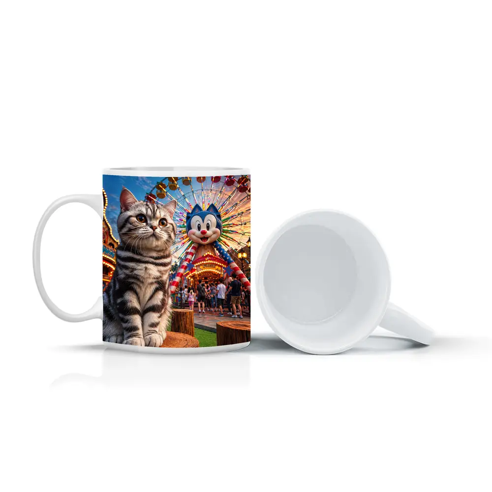 American Shorthair Cat Amusement Park Ferris Wheel – Mugs