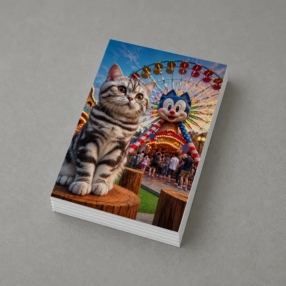 American Shorthair Cat Amusement Park Ferris Wheel – Postcards