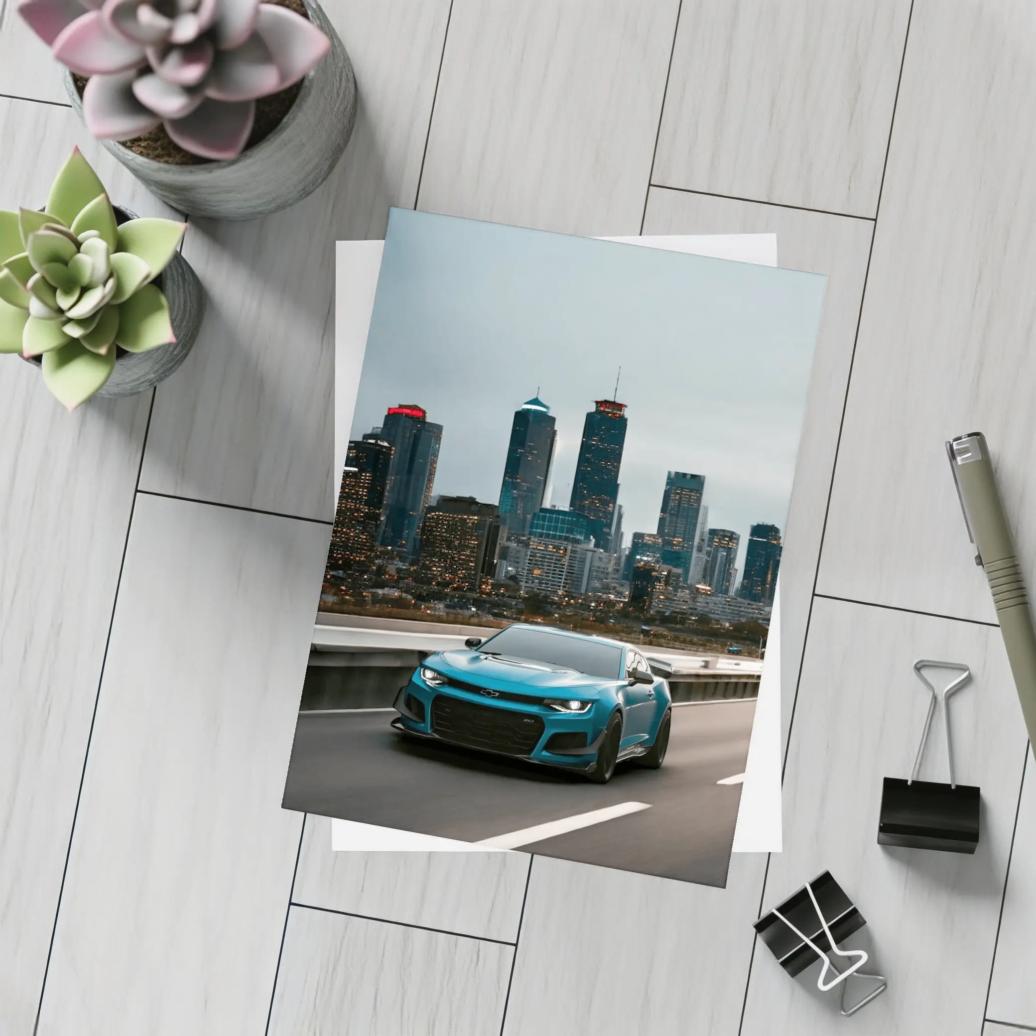 Chevrolet Camaro ZL1 City Skyline Drive – Postcards