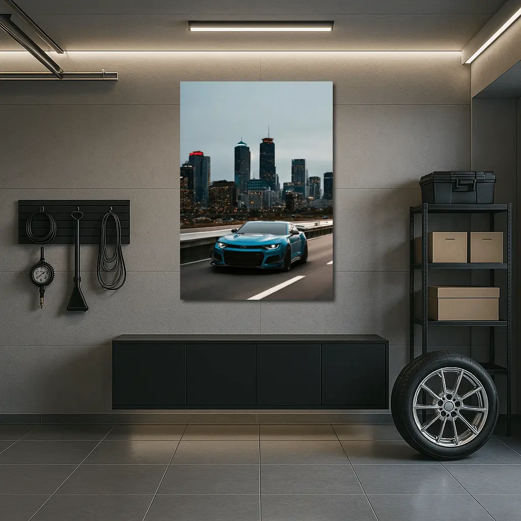 Chevrolet Camaro ZL1 City Skyline Drive – Wall Art