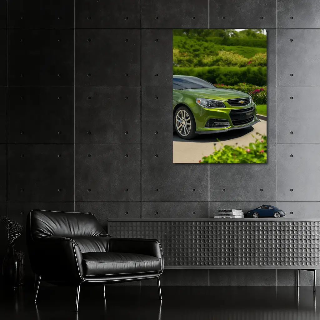 Chevrolet SS Green Muscle Car Outdoors – Wall Art