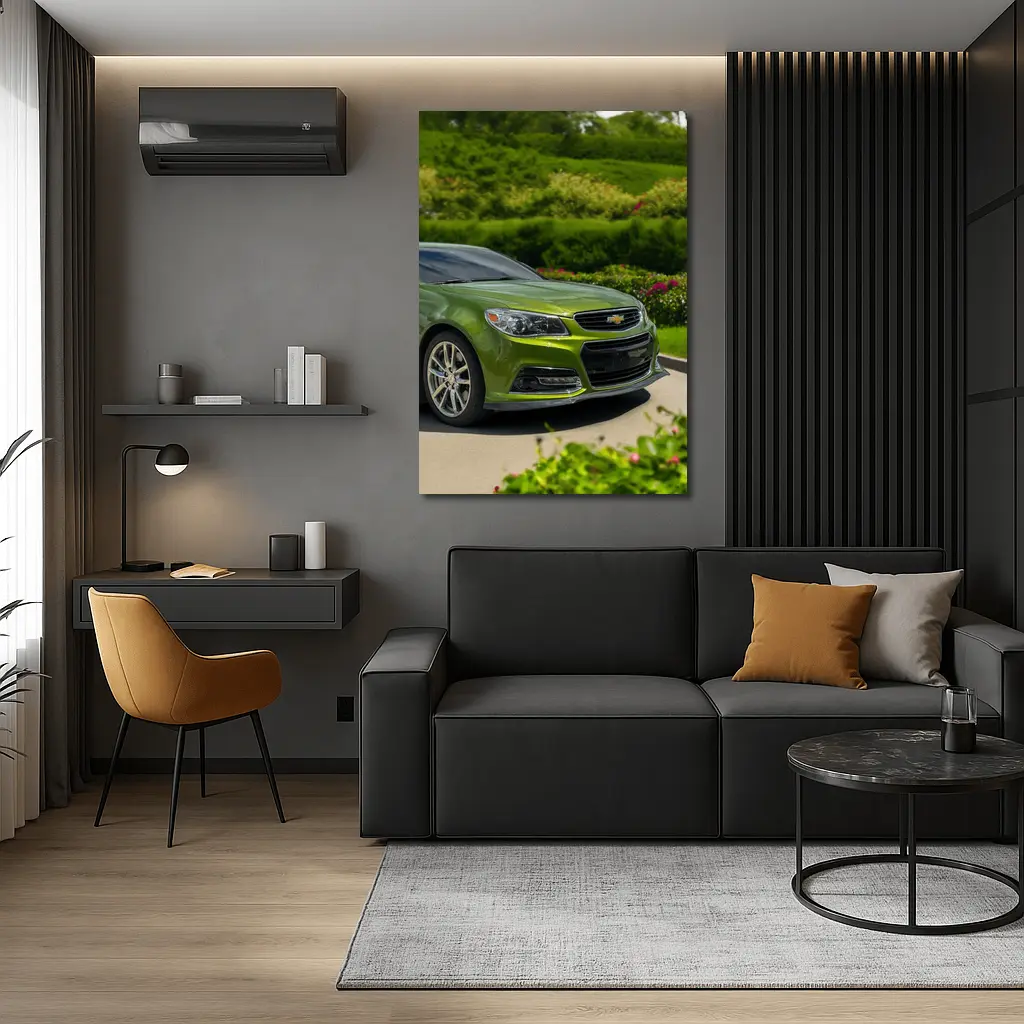 Chevrolet SS Green Muscle Car Outdoors – Wall Art