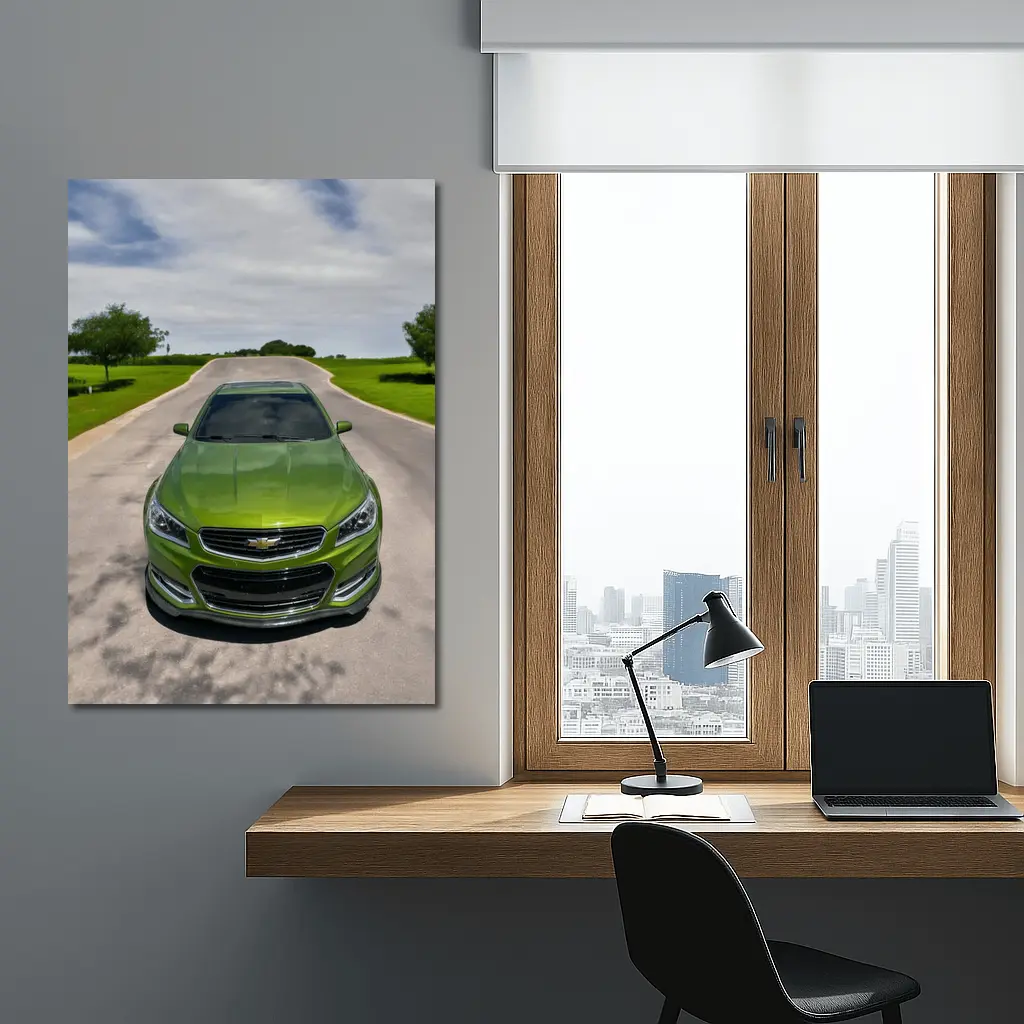 Chevrolet SS Sedan Green Country Road – Wall Art