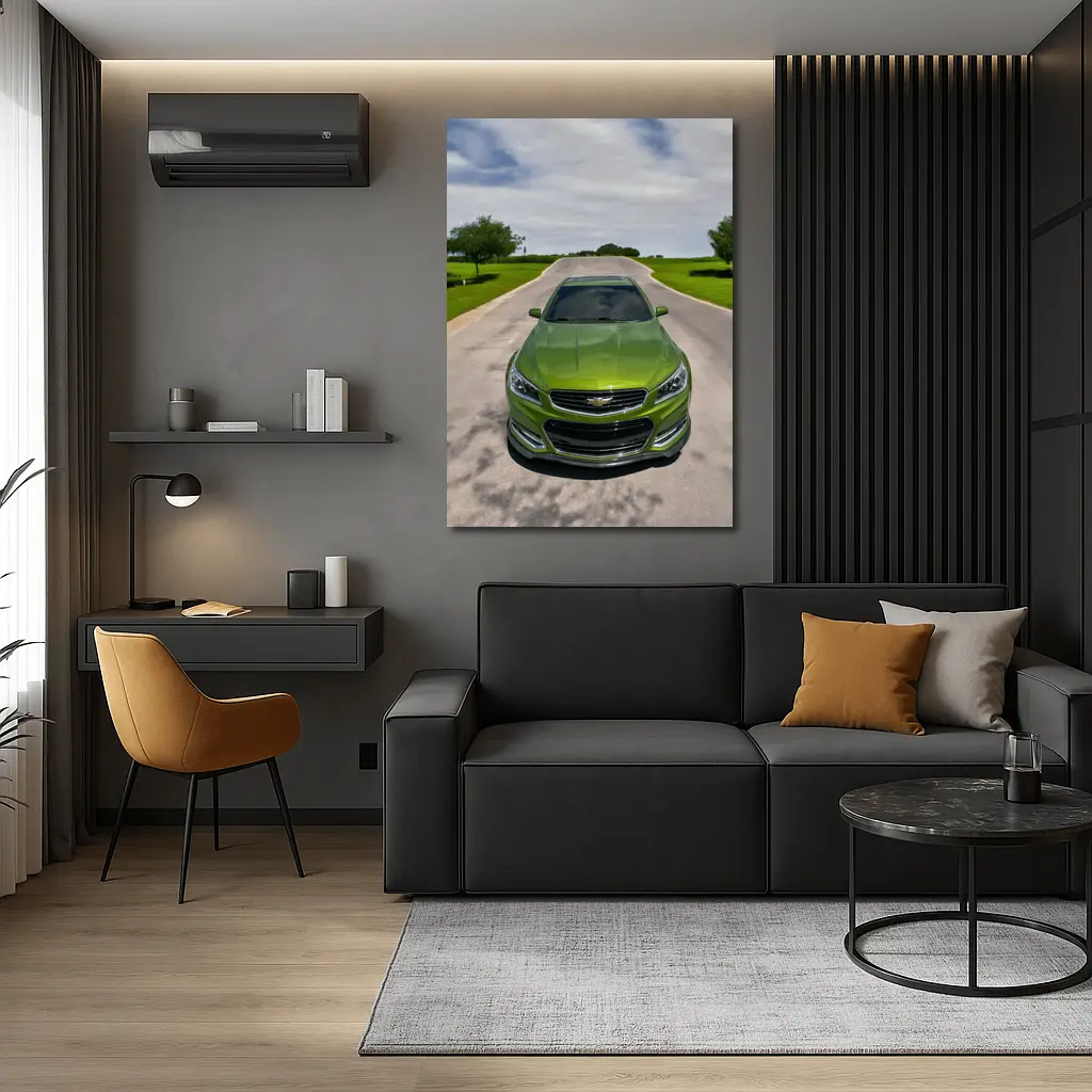 Chevrolet SS Sedan Green Country Road – Wall Art