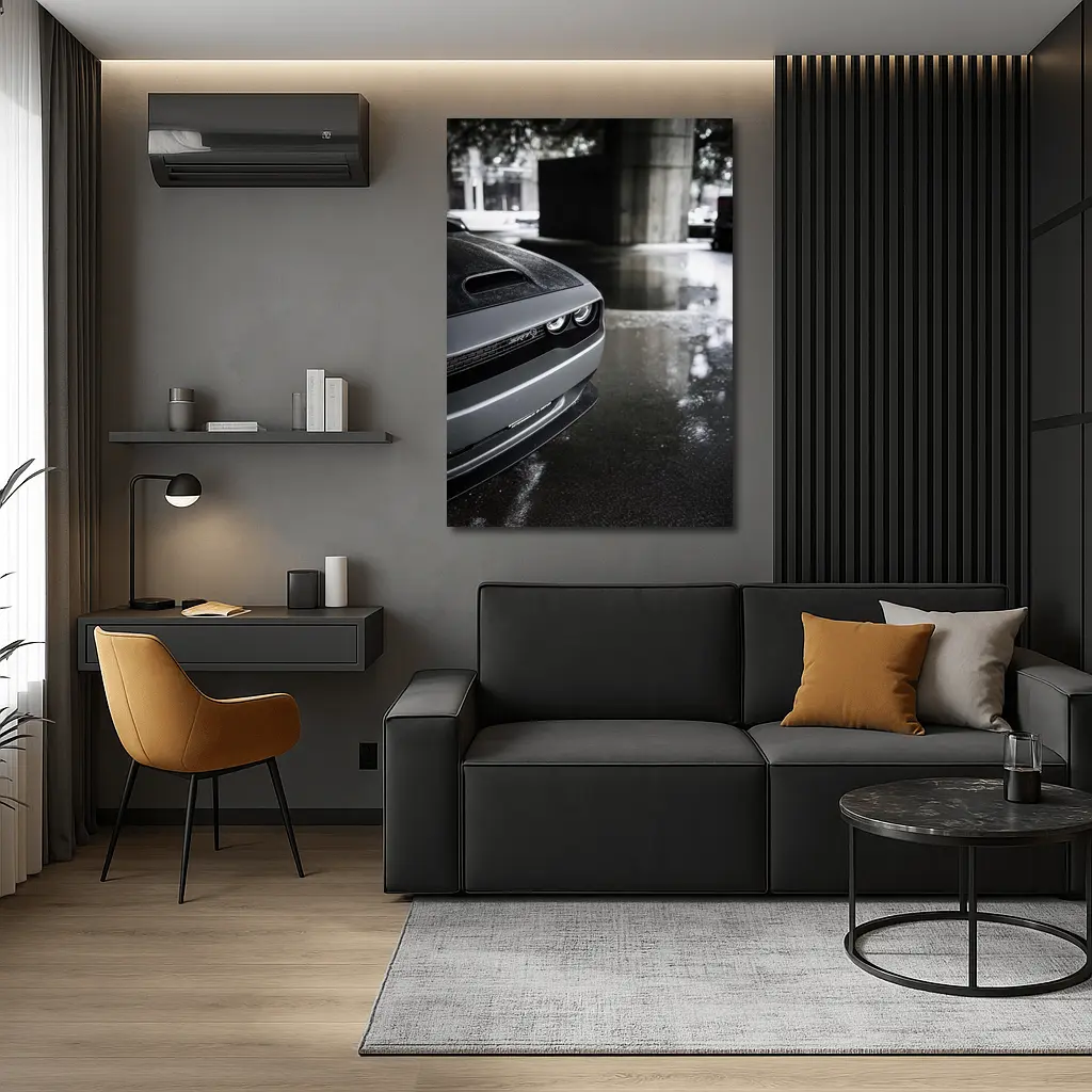 Dodge Challenger SRT Hellcat Wet Street – Wall Art