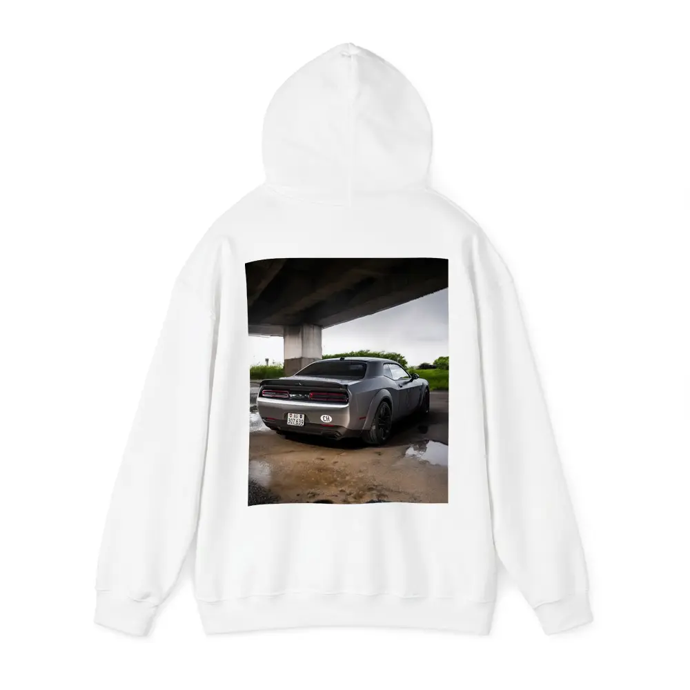 Dodge Challenger Hellcat Under Concrete Bridge – Hoodies