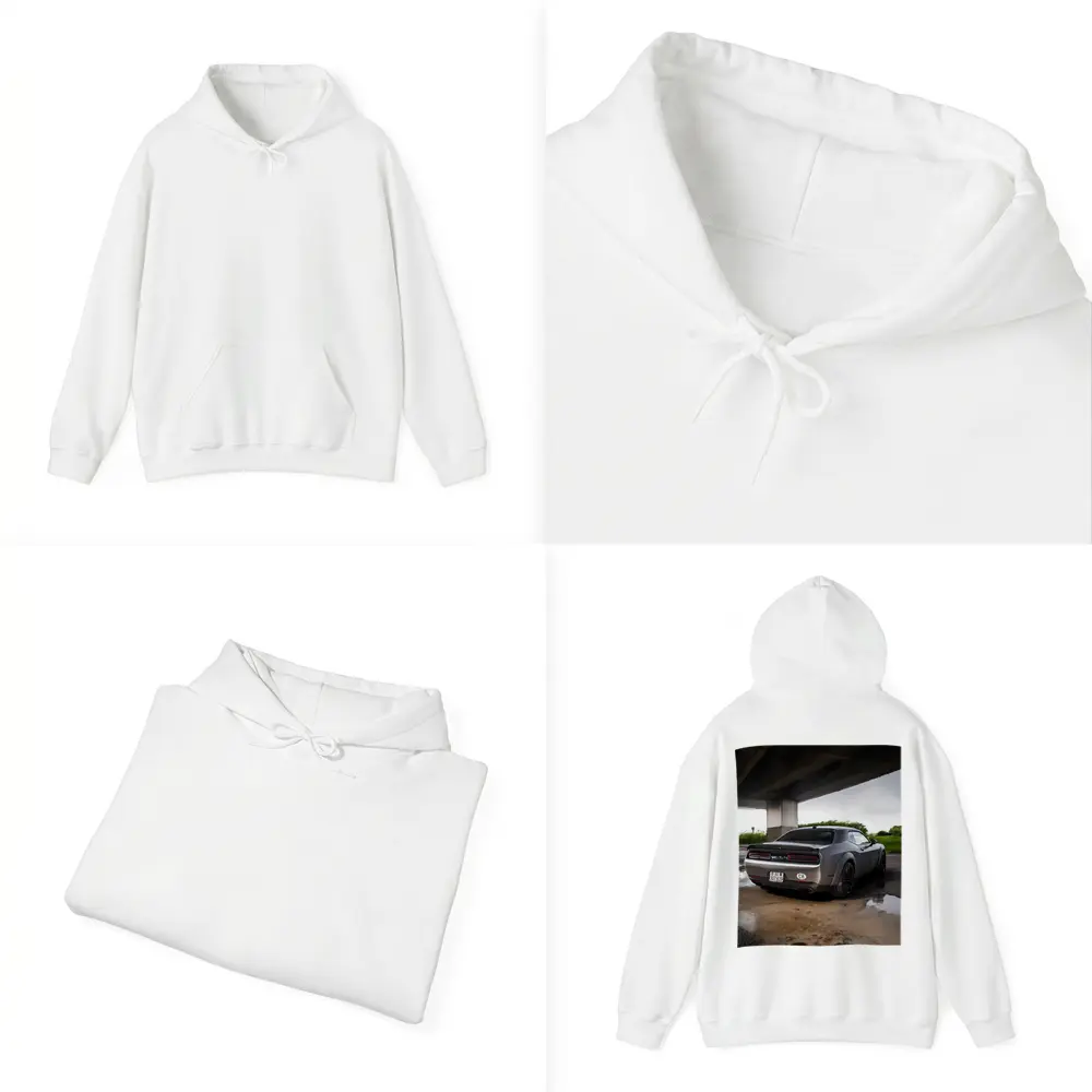 Dodge Challenger Hellcat Under Concrete Bridge – Hoodies