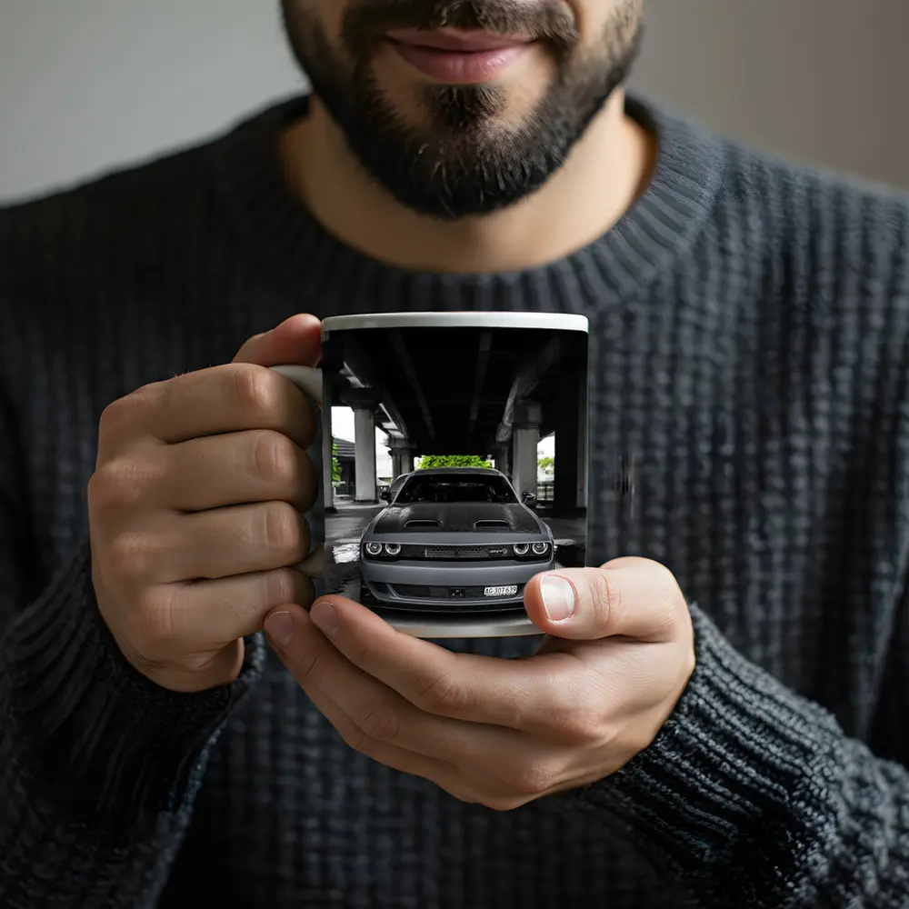 Dodge Challenger SRT Hellcat Under Bridge – Mugs