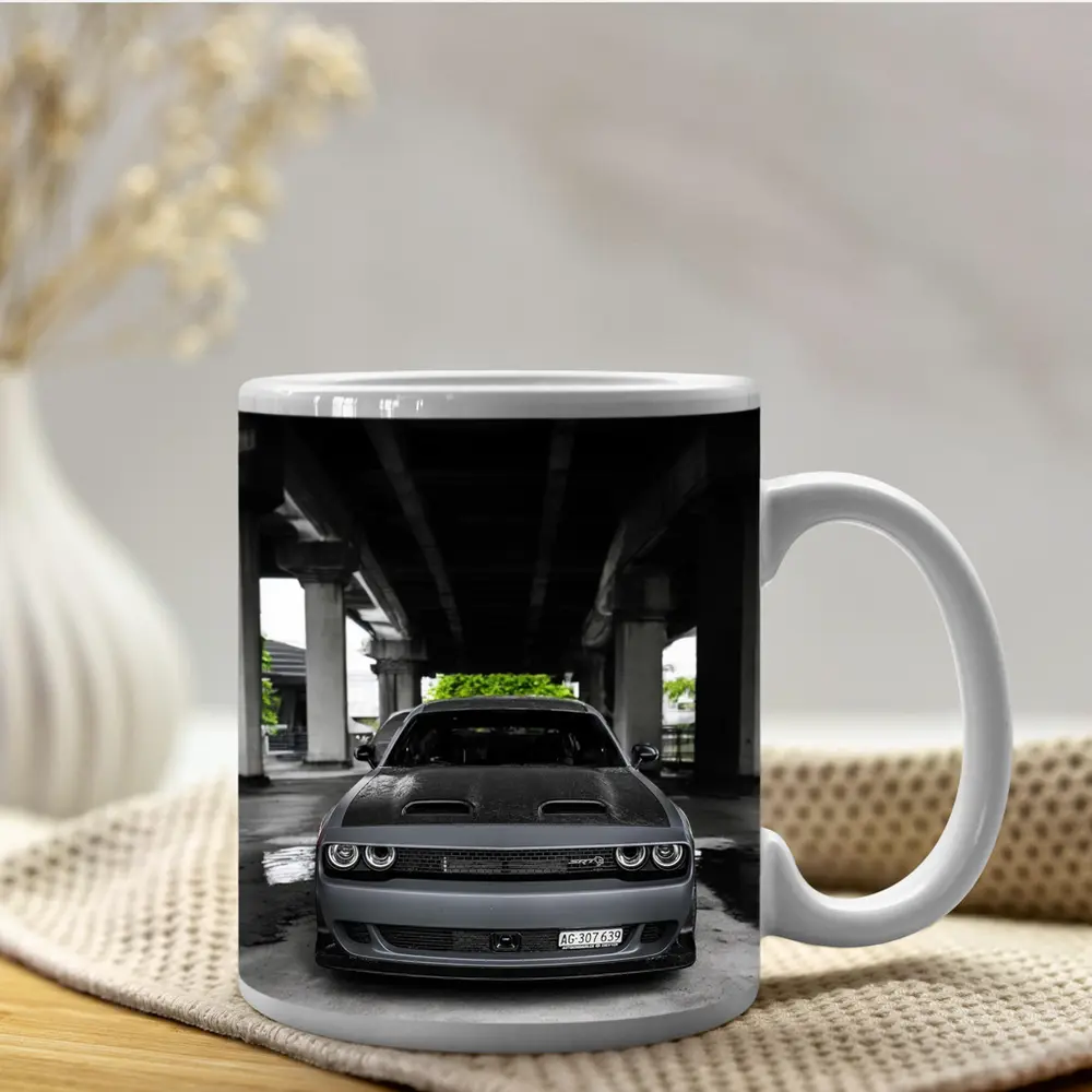 Dodge Challenger SRT Hellcat Under Bridge – Mugs
