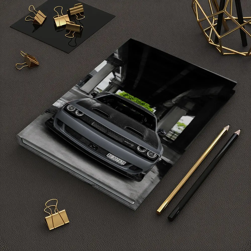 Dodge Challenger SRT Hellcat Under Bridge – Notebooks